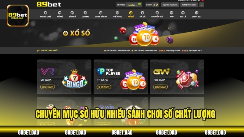 Chuyên mục sở hữu nhiều sảnh chơi số chất lượng